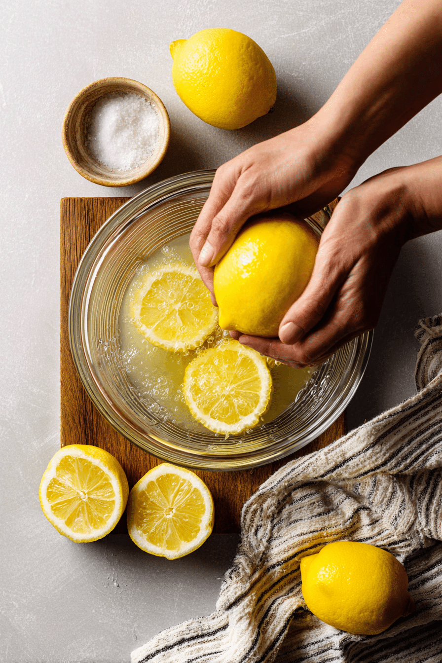 Apple Cider Vinegar Shot Recipe 2 Adding fresh lemon juice to apple cider vinegar shot recipe