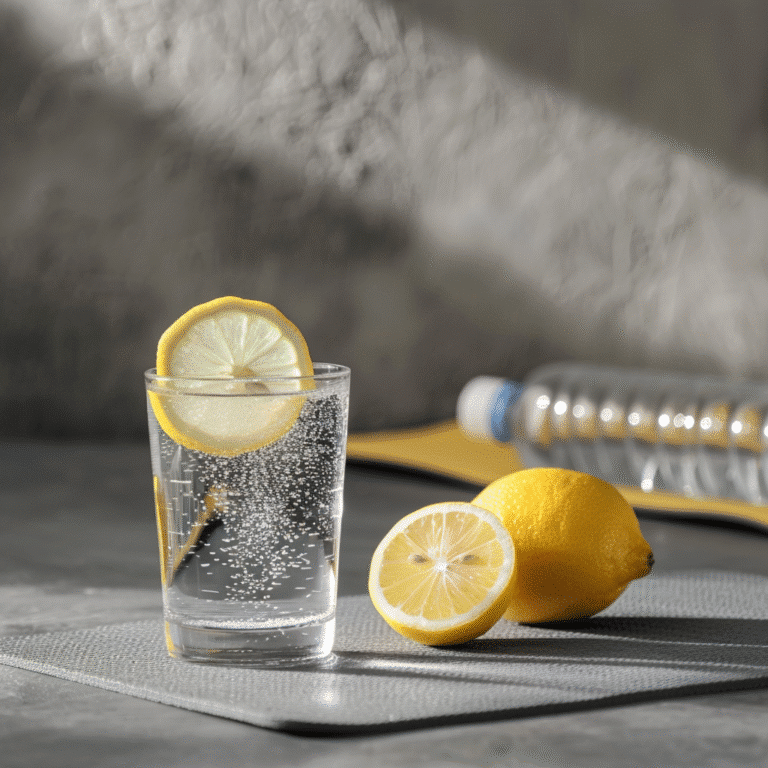 Served salt detox water for morning wellness routine