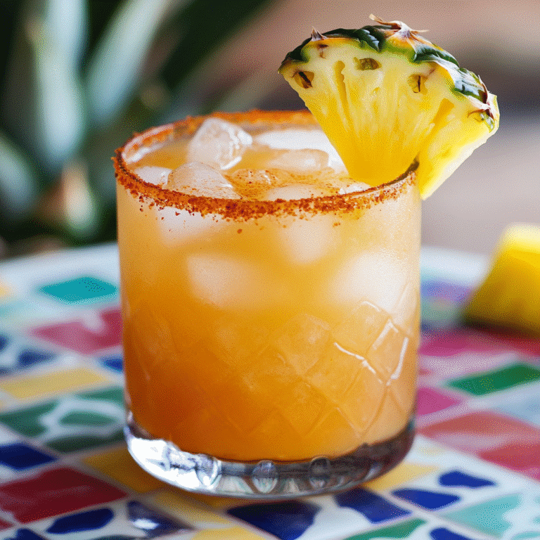Served Brazilian Mounjaro ACV mocktail with pineapple and lime