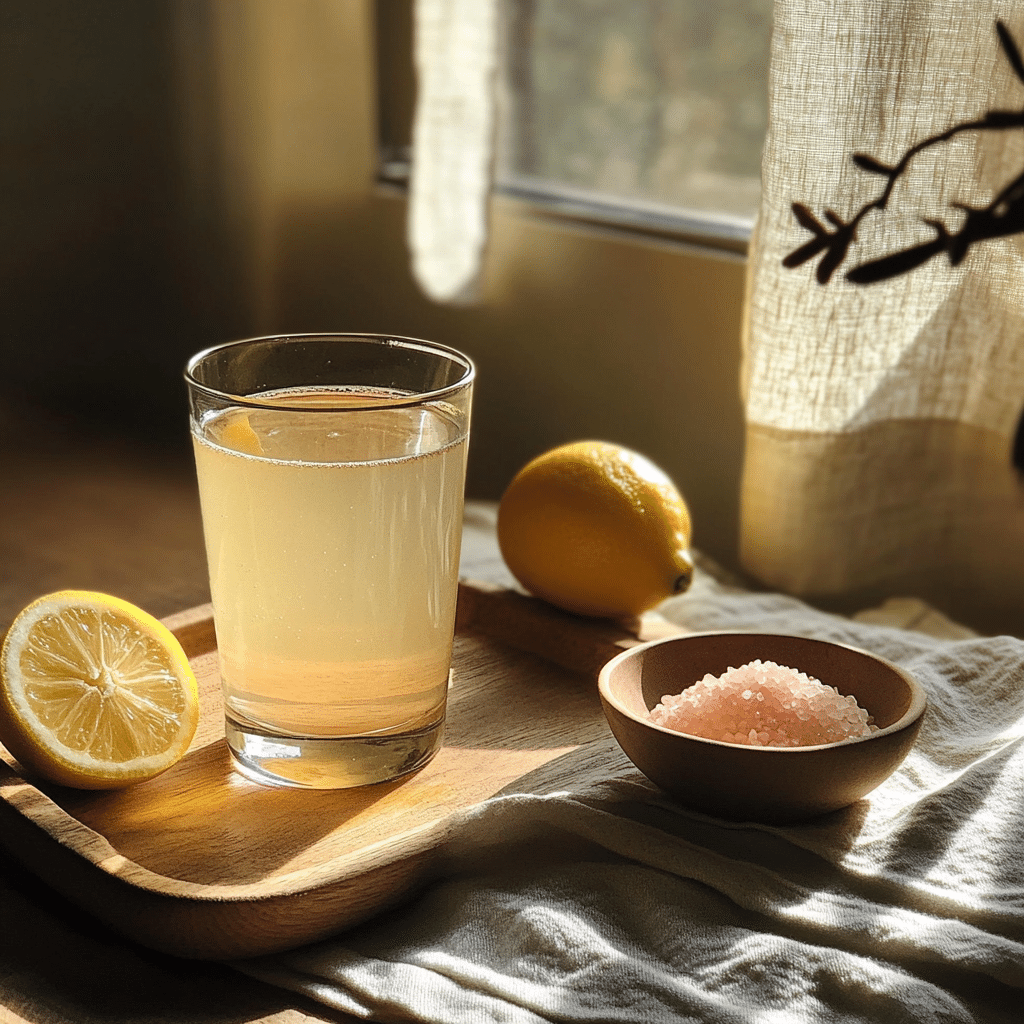 detox with lemon and pink salt