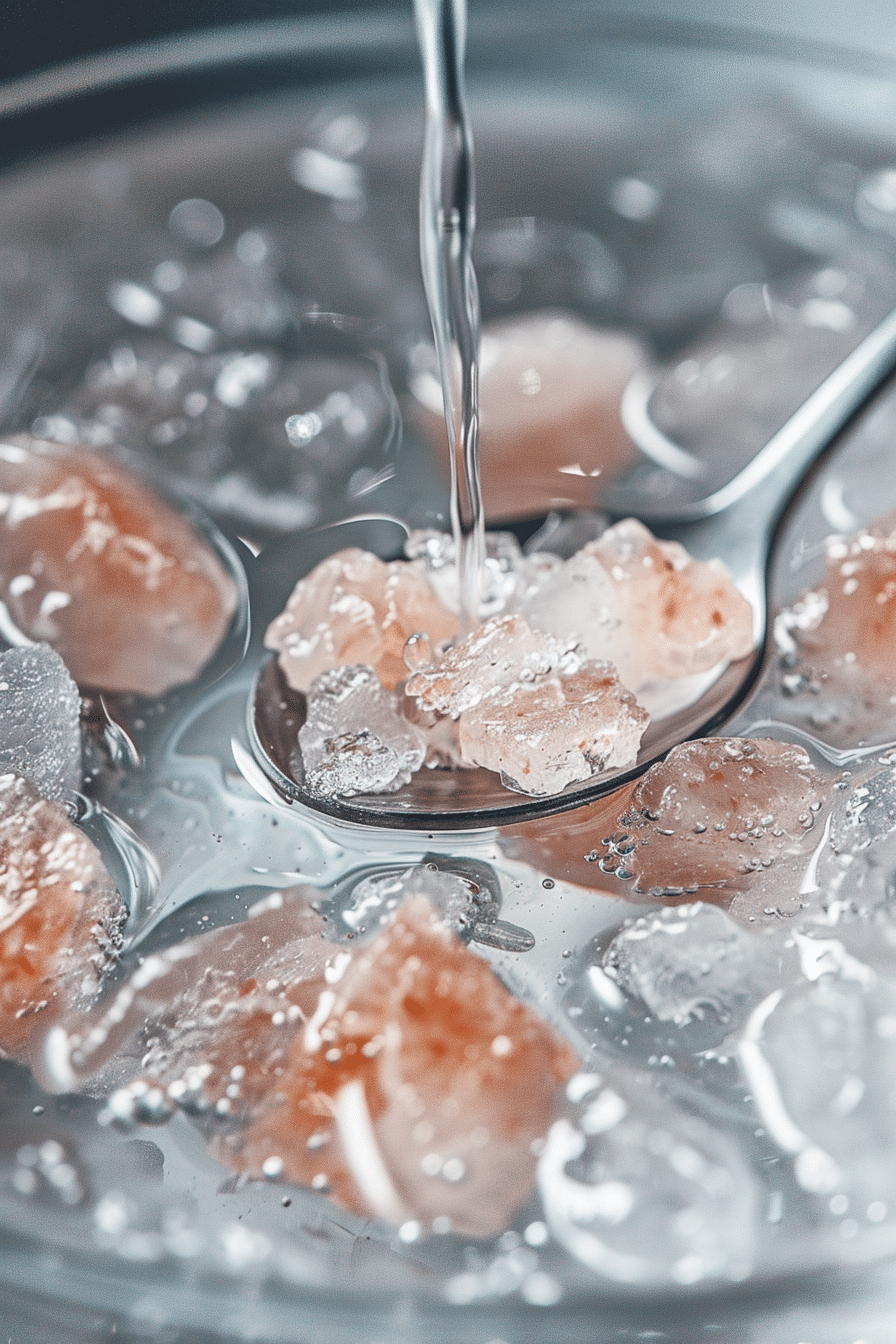 himalayan salt ice hack Step-by-step making of the Himalayan salt ice hack drink
