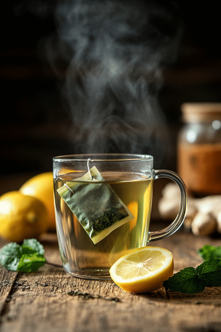 Steeping green tea for homemade Mounjaro recipe