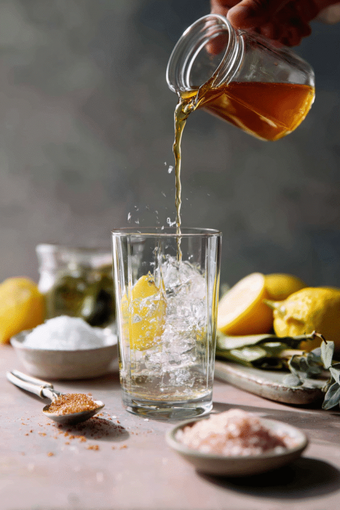 Making the Natural Mounjaro drink step-by-step