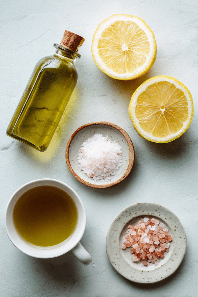 Ingredients for Natural Mounjaro drink recipe