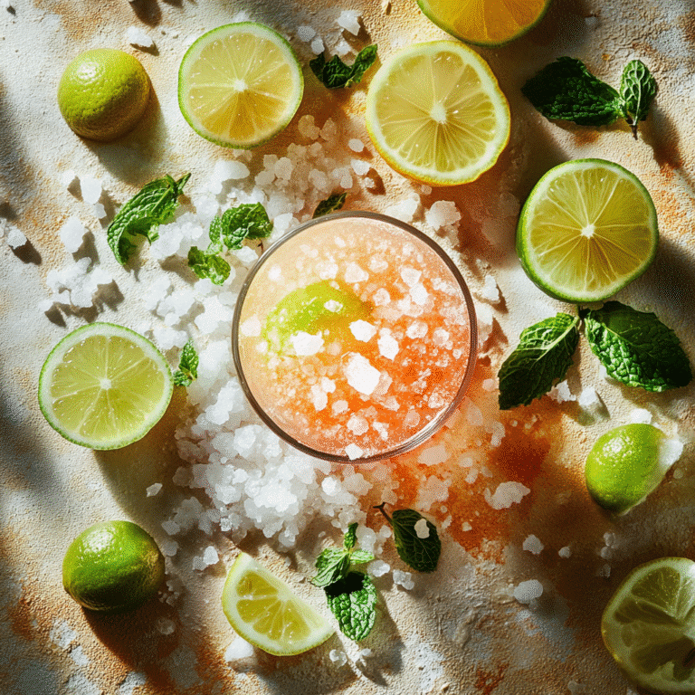 saltwater flush recipe top view gourmet presentation