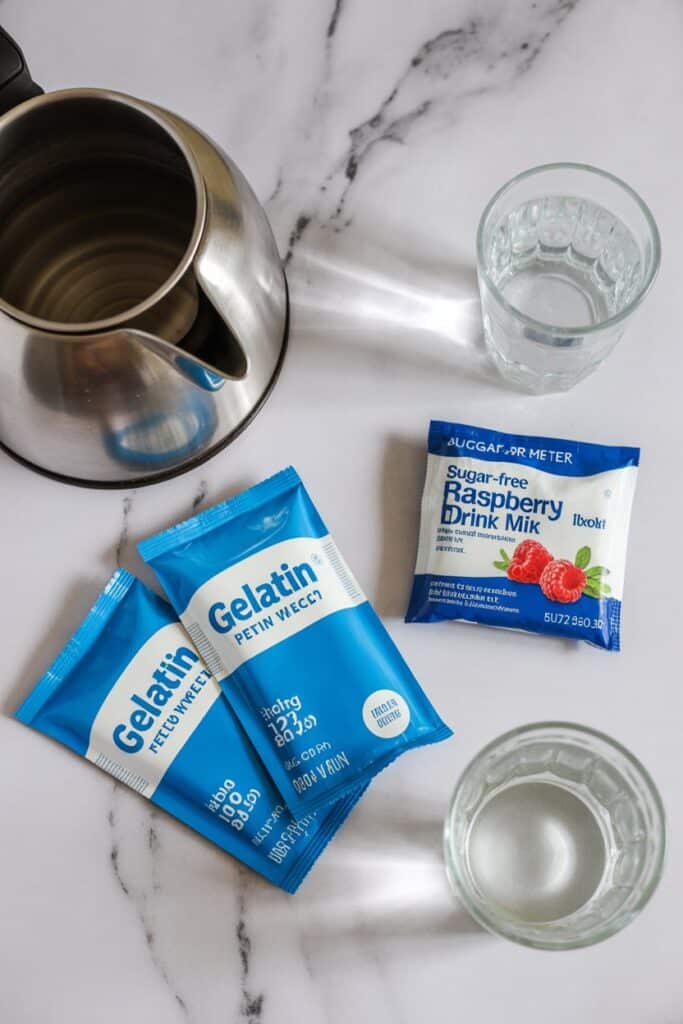 Ingredients for blue gelatin weight loss recipe